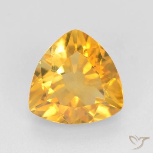 1.41ct Natural Dourado Escuro Citrino, Trilhão, VVS-VS