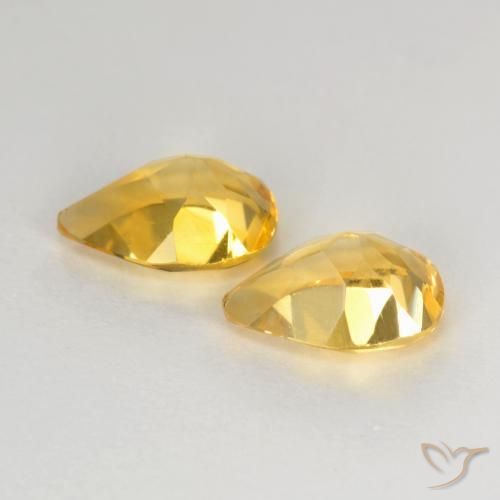 Pedras preciosas de Citrino Laranja Dourada natural de 1.20 ct, Formato de pêra, VVS-VS