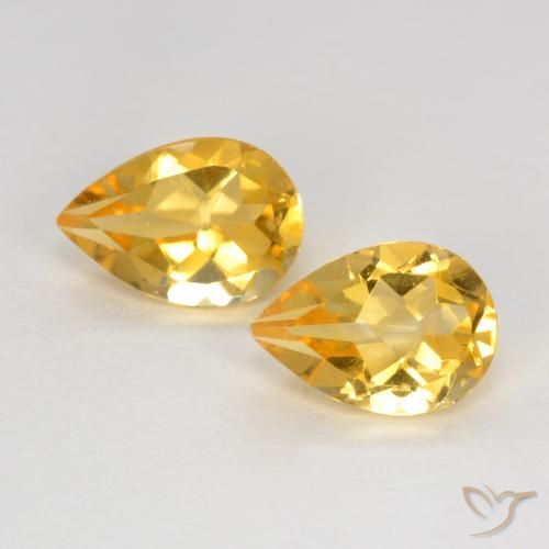 1.18ctw Natural ouro médio Citrino, Formato de pêra, VVS-VS