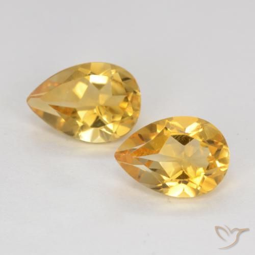 1.31ctw Natural ouro brilhante Citrino, Formato de pêra, VVS-VS