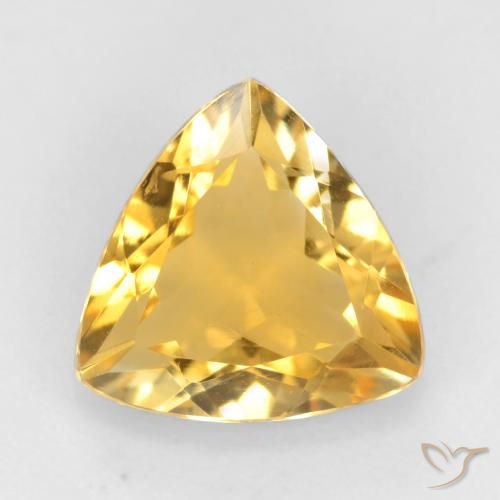 1.52ct Natural ouro médio Citrino, Trilhão, VVS-VS