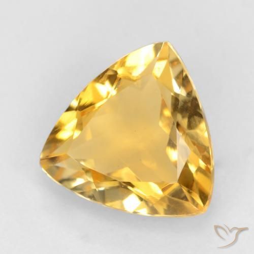 Citrino ouro médio Natural 1.52ct, Trilhão, VVS-VS