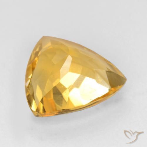 Citrino ouro médio Natural 1.52ct, Trilhão, VVS-VS