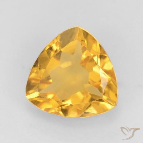 1.37ct Natural ouro médio Citrino, Trilhão, VVS-VS