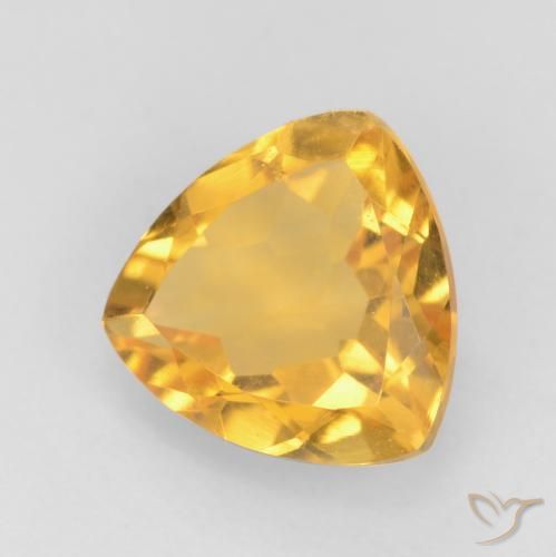 Citrino ouro médio Natural 1.37ct, Trilhão, VVS-VS
