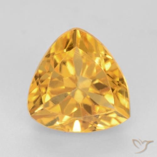 1.65ct Natural Laranja Dourada Citrino, Trilhão, VVS-VS