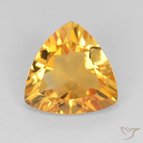 1.97ct Natural Laranja-Ouro Citrino, Trilhão, VVS-VS