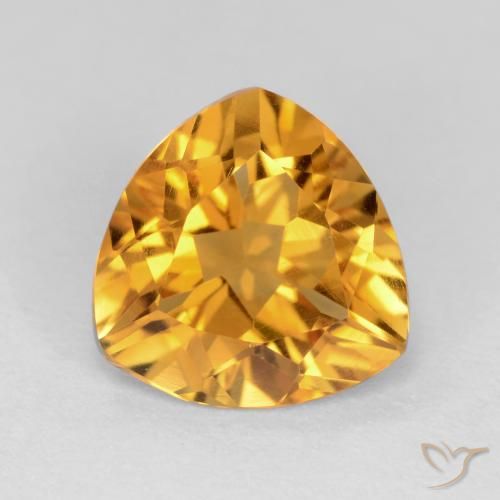 1.72ct Natural Dourado Escuro Citrino, Trilhão, VVS-VS
