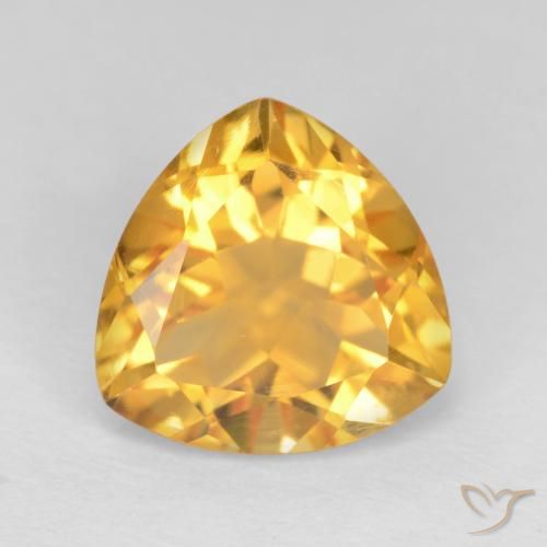 2.34ct Natural Laranja Dourado Profundo Citrino, Trilhão, VVS-VS