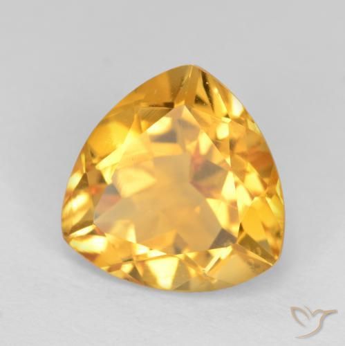 Citrino Laranja Dourado Profundo Natural 2.34ct, Trilhão, VVS-VS