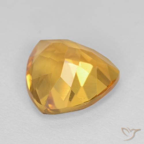 Citrino Laranja Dourado Profundo Natural 2.34ct, Trilhão, VVS-VS