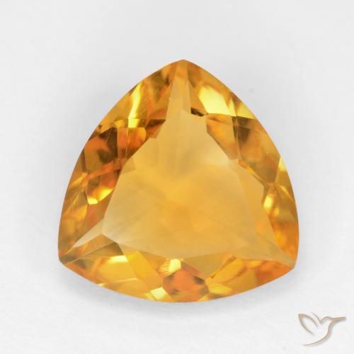 1.88ct Natural Laranja-Ouro Citrino, Trilhão, VVS-VS