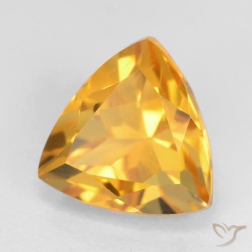 Citrino Laranja-Ouro Natural 2.82ct, Trilhão, VVS-VS