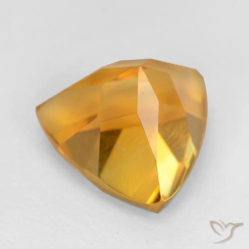 Citrino Laranja-Ouro Natural 2.82ct, Trilhão, VVS-VS