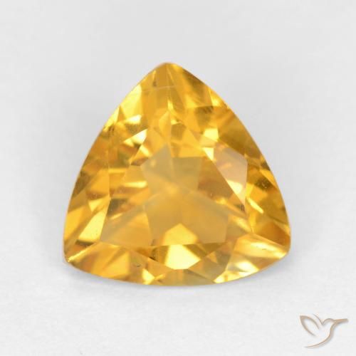 1.39ct Natural Dourado Escuro Citrino, Trilhão, VS