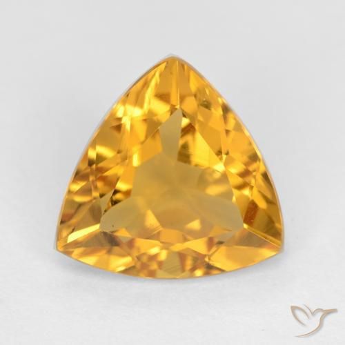 2.03ct Natural Laranja Dourado Profundo Citrino, Trilhão, VVS-VS