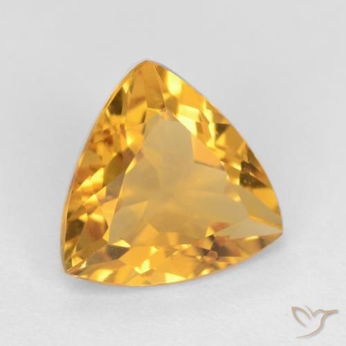 Citrino Laranja Dourado Profundo Natural 2.03ct, Trilhão, VVS-VS
