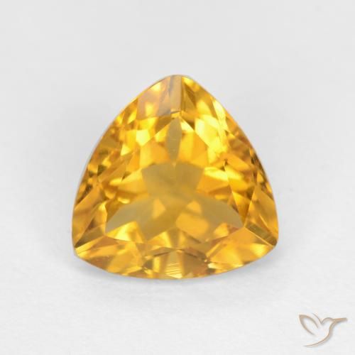 1.50ct Natural Laranja Dourado Profundo Citrino, Trilhão, VVS-VS