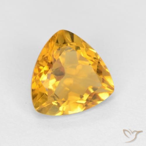 Citrino Laranja Dourado Profundo Natural 1.50ct, Trilhão, VVS-VS