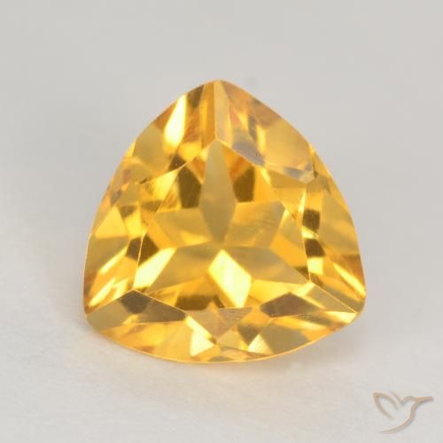 Citrino dourado natural 1,10ct, trillion, VS