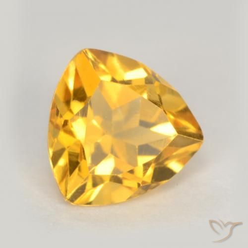 Citrino dourado natural 1,10ct, trillion, VS