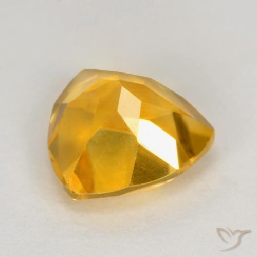 Citrino dourado natural 1,10ct, trillion, VS
