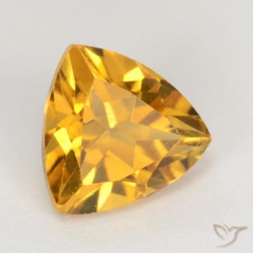 Citrino Dourado Escuro Natural 1.21ct, Trilhão, VS