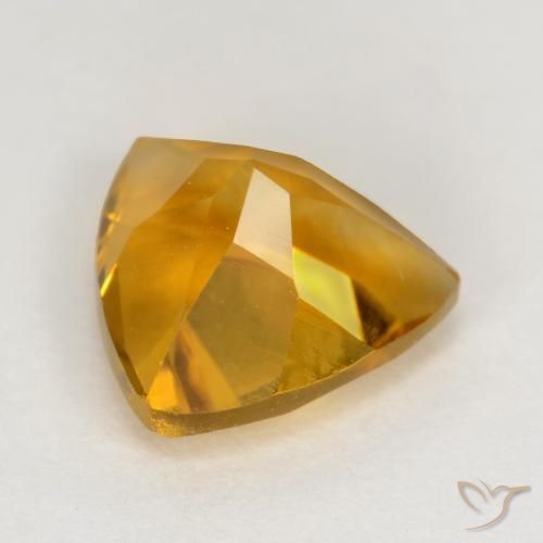 Citrino Dourado Escuro Natural 1.21ct, Trilhão, VS