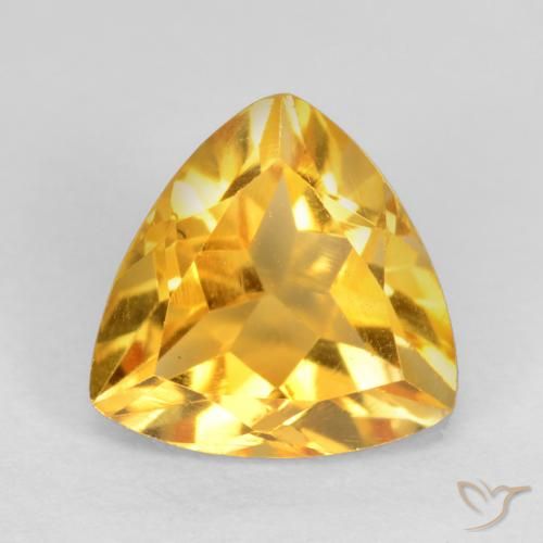 1.11ct Natural ouro brilhante Citrino, Trilhão, VS
