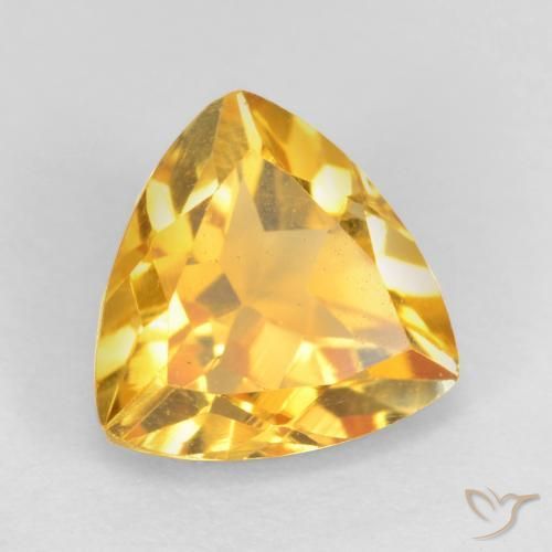 Citrino ouro brilhante Natural 1.11ct, Trilhão, VS