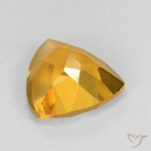 Citrino ouro brilhante Natural 1.11ct, Trilhão, VS
