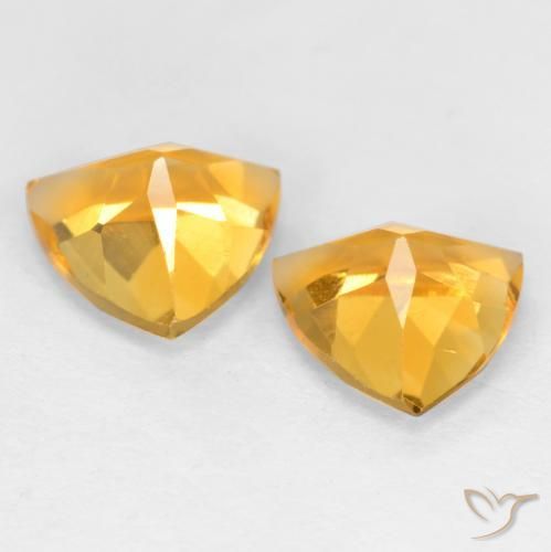 Pedras preciosas de Citrino Laranja Dourada natural de 2.14 ct, Trilhão, VS