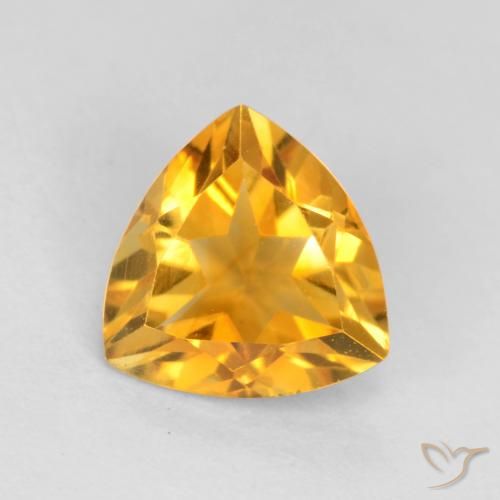 0.98ct Natural Dourado Escuro Citrino, Trilhão, VS