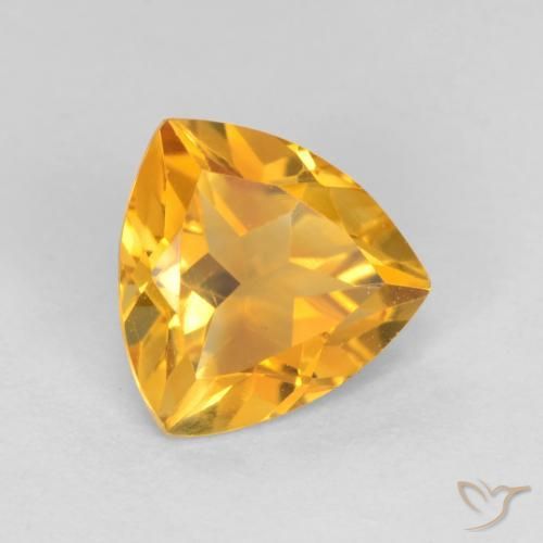 Citrino Dourado Escuro Natural 0.98ct, Trilhão, VS