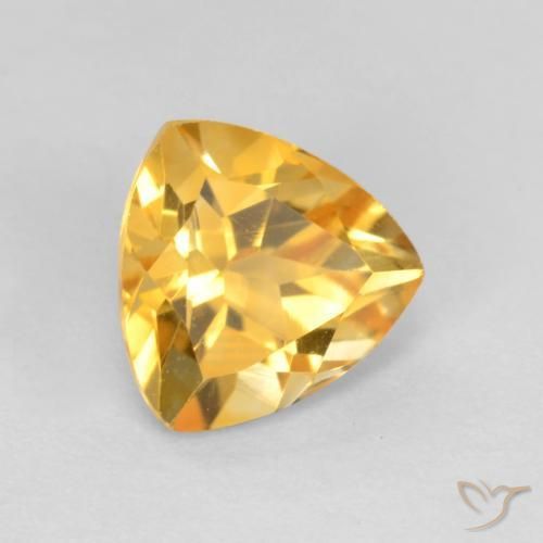 Citrino ouro médio Natural 1.21ct, Trilhão, VS