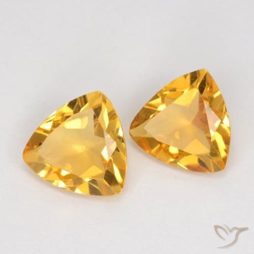 Pedras preciosas de Citrino Dourado médio natural de 1.95 ct, Trilhão, VS