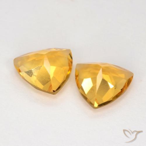 Pedras preciosas de Citrino Dourado médio natural de 1.95 ct, Trilhão, VS
