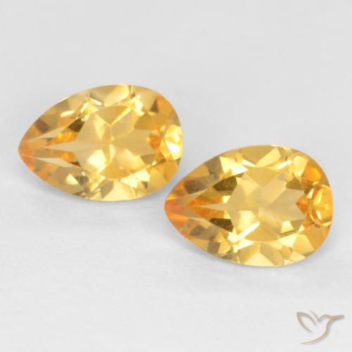 1.34ctw Natural Dourado Citrino, Formato de pêra, VVS-VS