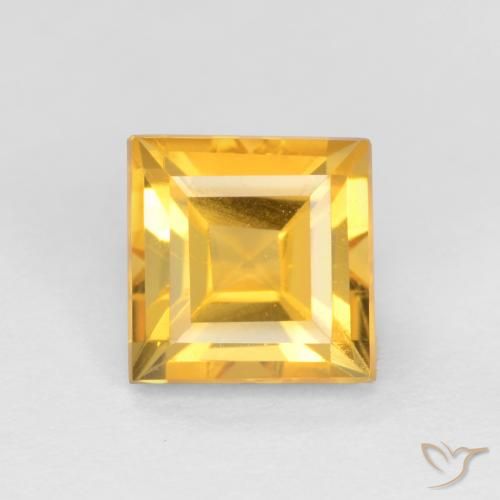 1.75ct Natural ouro brilhante Citrino, Quadrado, VS