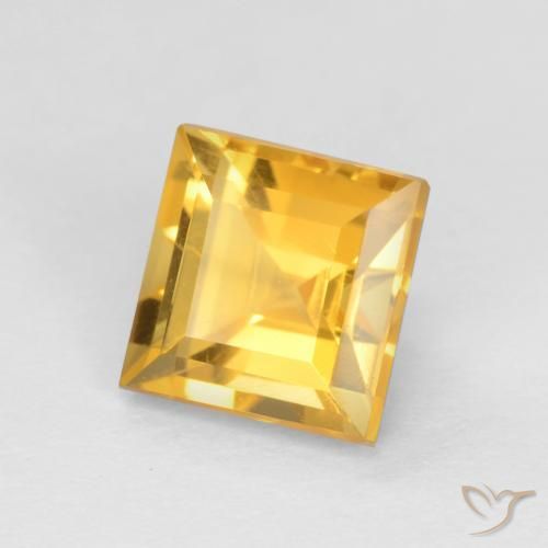 Citrino ouro brilhante Natural 1.75ct, Quadrado, VS