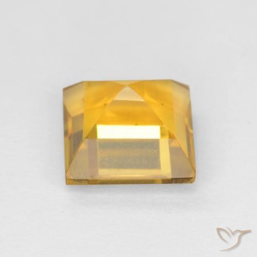 Citrino Dourado médio Natural 1.67ct, Quadrado, VS