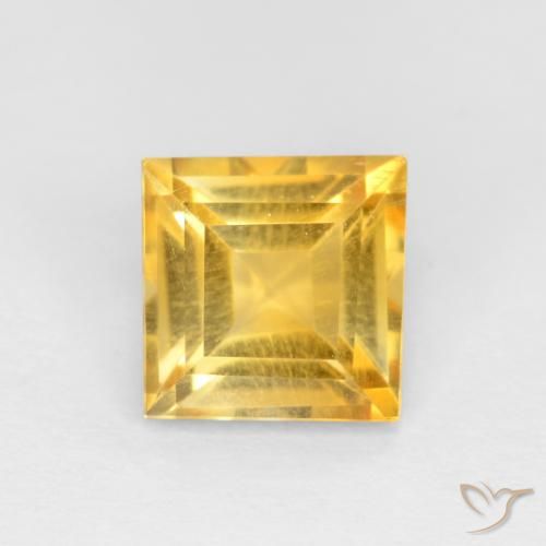 1.19ct Natural Laranja Dourada Citrino, Quadrado, VS