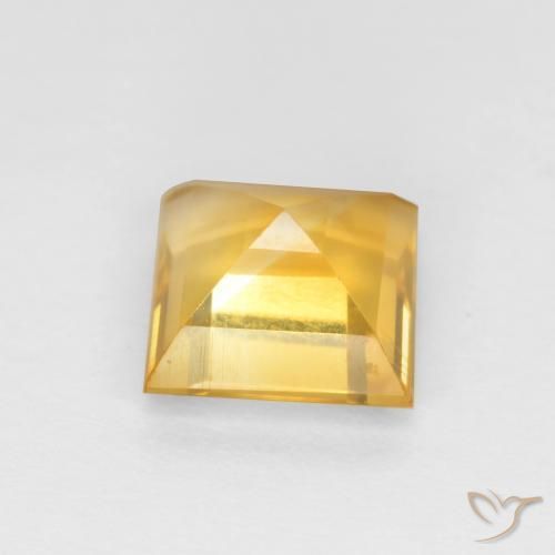 Citrino Laranja Dourada Natural 1.19ct, Quadrado, VS