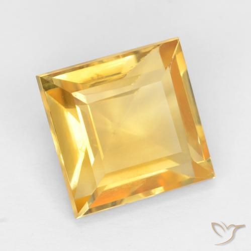 Citrino ouro médio Natural 3.19ct, Quadrado, VS