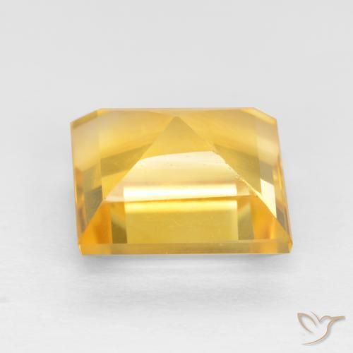 Citrino ouro médio Natural 3.19ct, Quadrado, VS
