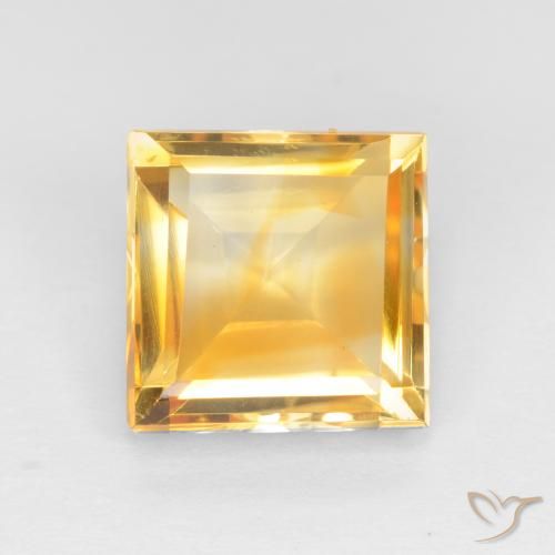 3.41ct Natural ouro brilhante Citrino, Quadrado, VS
