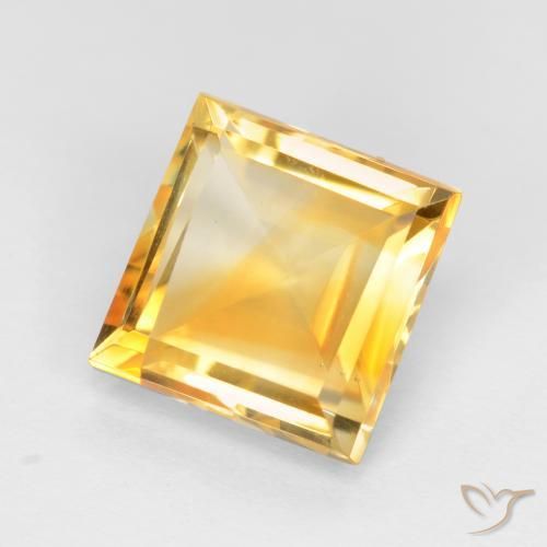Citrino ouro brilhante Natural 3.41ct, Quadrado, VS