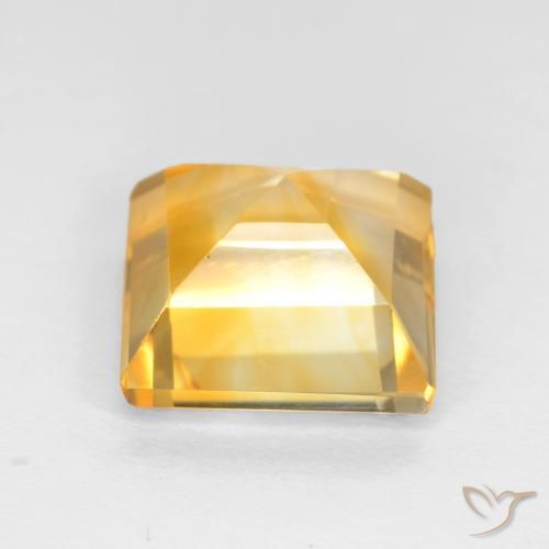 Citrino ouro brilhante Natural 3.41ct, Quadrado, VS