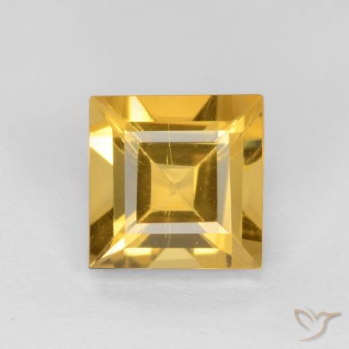 1.49ct Natural Dourado médio Citrino, Quadrado, VS