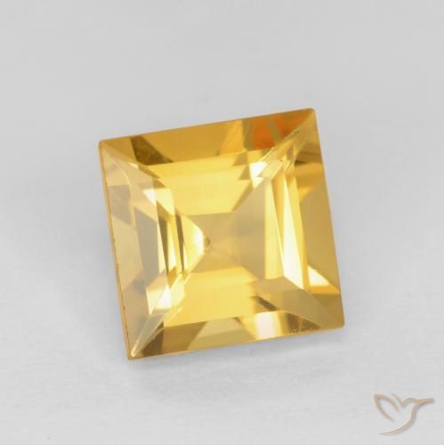 Citrino Dourado médio Natural 1.49ct, Quadrado, VS